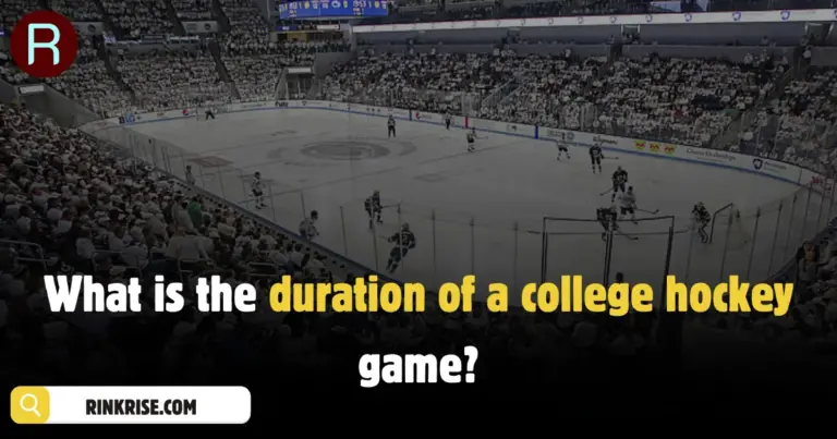 What is the duration of a college hockey game?