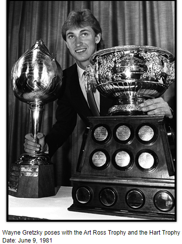 Wayne Gretzky With NHL awards