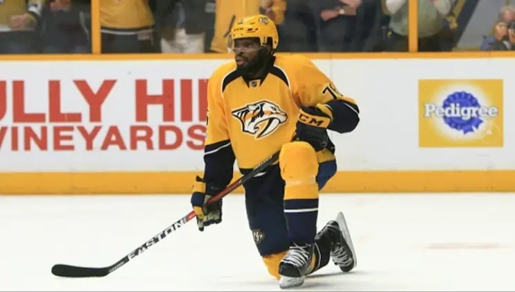 A Player with Hockey stick